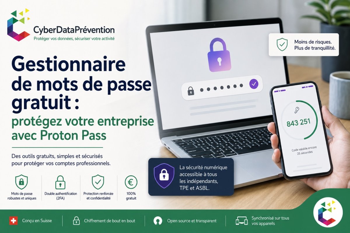 Gestionnaire de mots de passe gratuit : protégez votre entreprise avec Proton Pass.